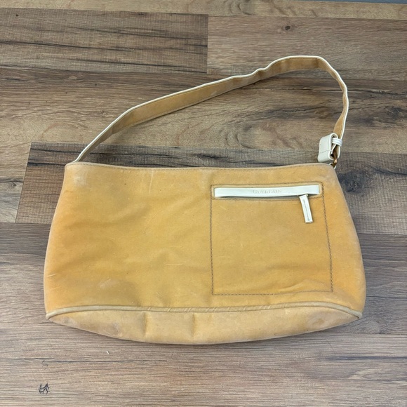 Guerlain Suede Velvet Tan Handbag Shoulder Bag Women’s - Picture 1 of 8